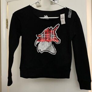 NWT Justice Girls Flippy Sweatshirt 8Y